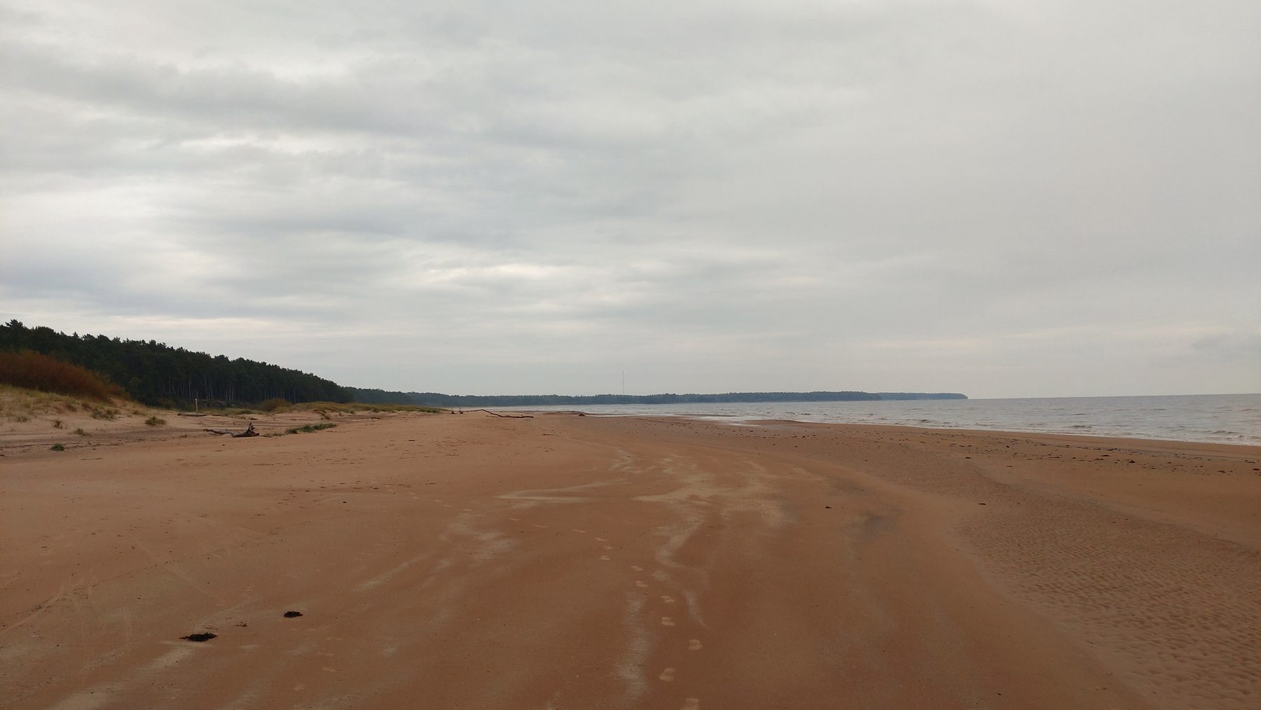 The endless sandy beach
